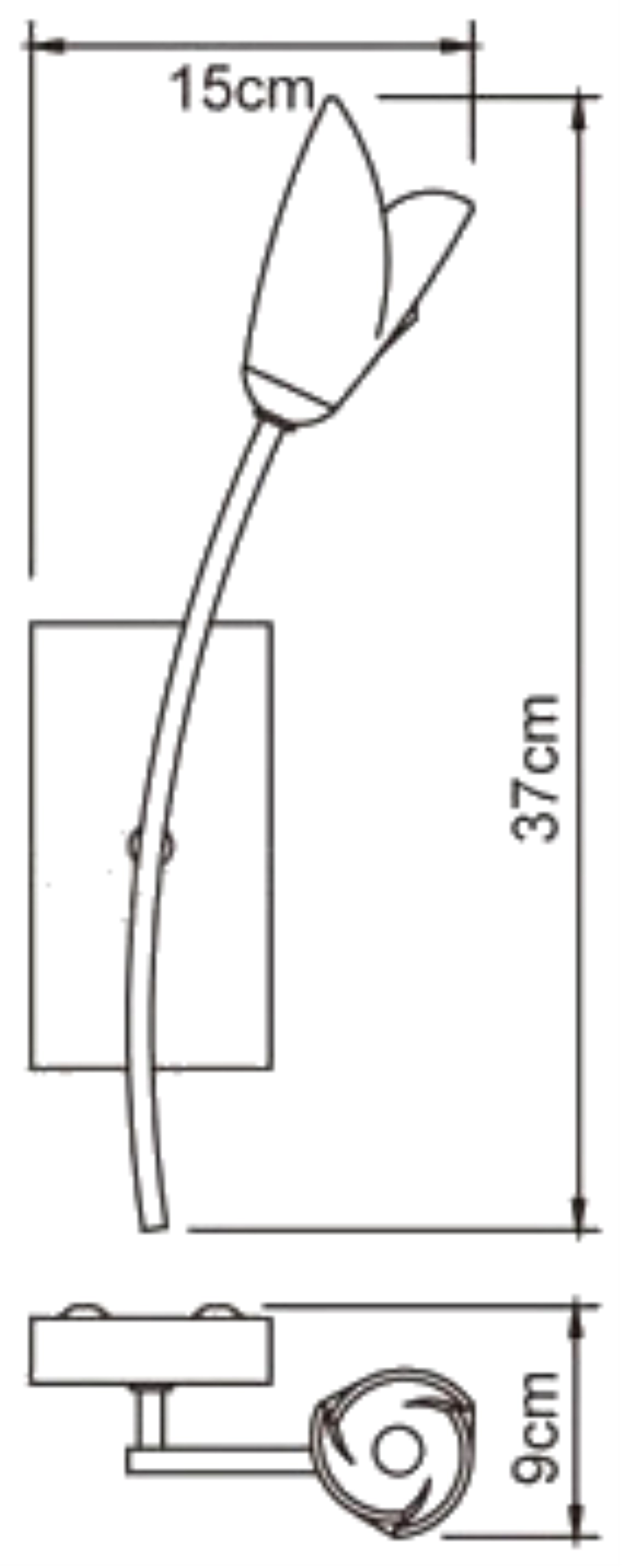 M0192AB/S  Pietra AB Switched Wall Lamp 1 Light